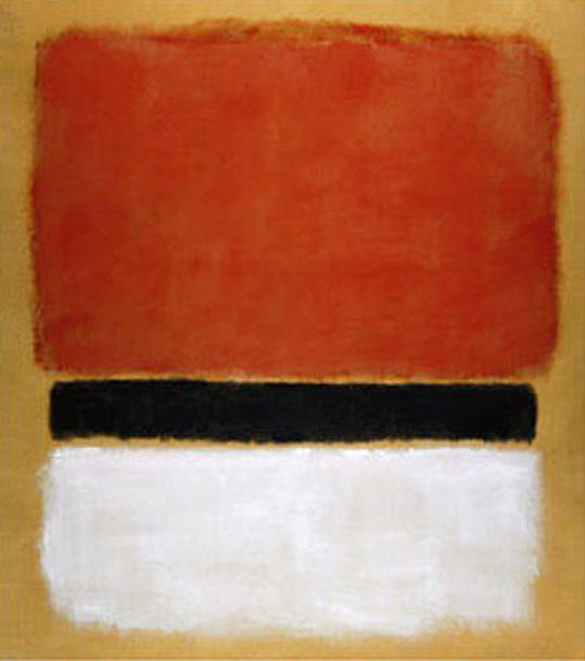 Untitled Red Black White on Yellow 1955 painting - Mark Rothko Untitled Red Black White on Yellow 1955 art painting